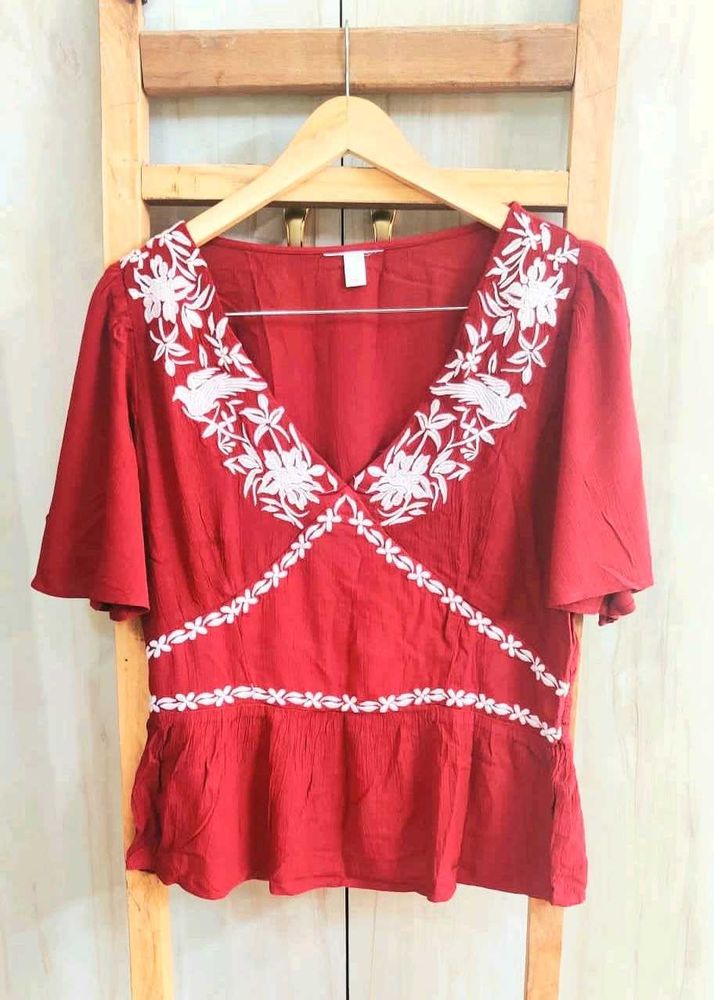 Embroidered Top size-34
