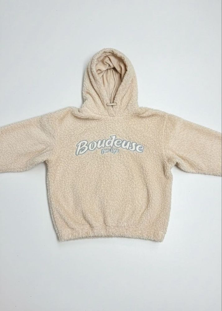 Cozy Beige Fleece Hoodie