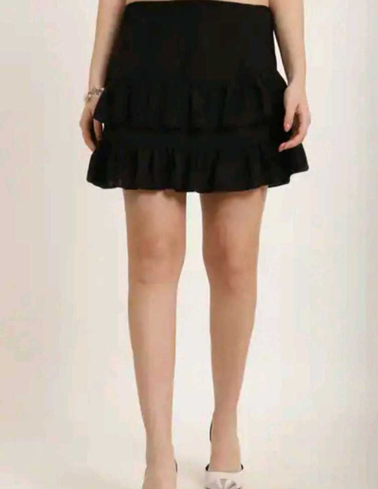 SHEIN Tiered Ruffle Mini Skirt