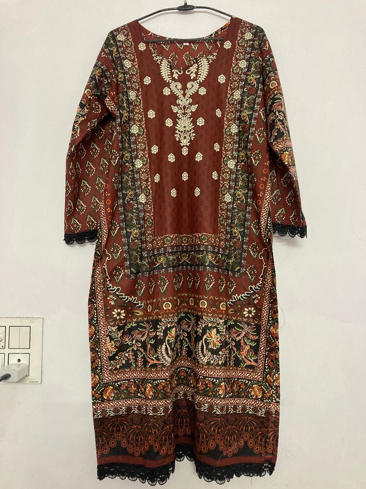 Pakistani Suit Set With Dupatta And Plazzo