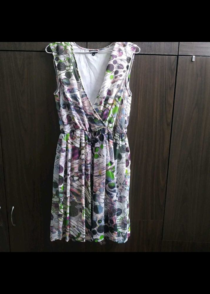 Giovanni Abstract Print Sleeveless Dress