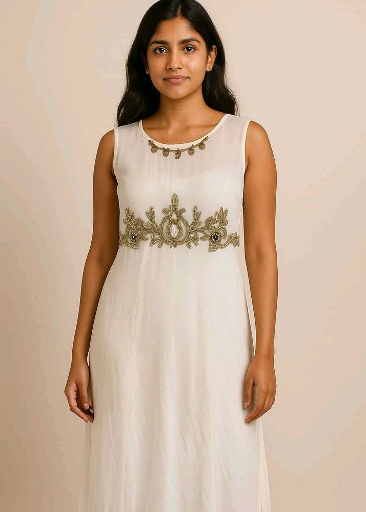 White Sequin Maxi Dress