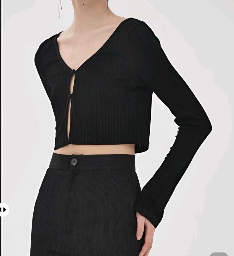 New with tag Pinterest Korean Metal Cardigan Crop