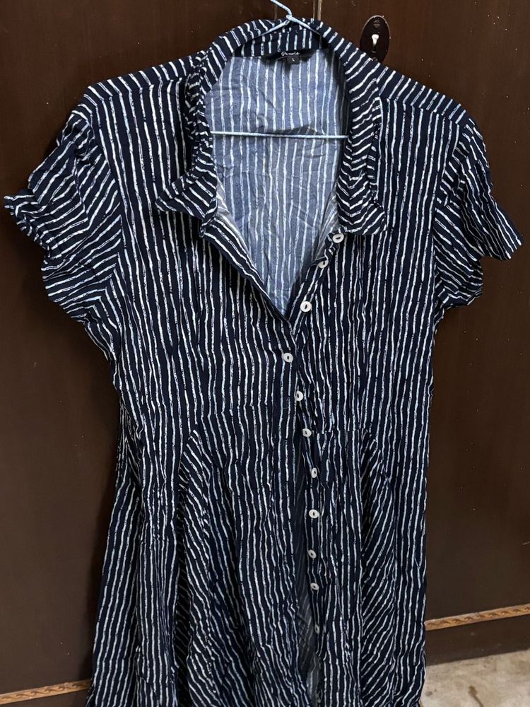 Striped Shirt Dress