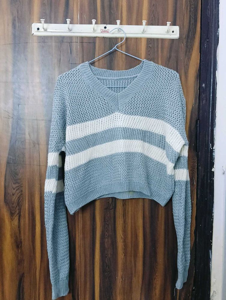 Striped Cropped Sweater