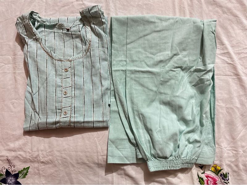 Cotton Kurta Plazo Set
