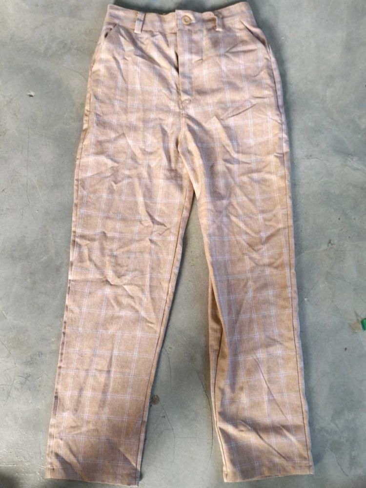 Checkered Beige Pants