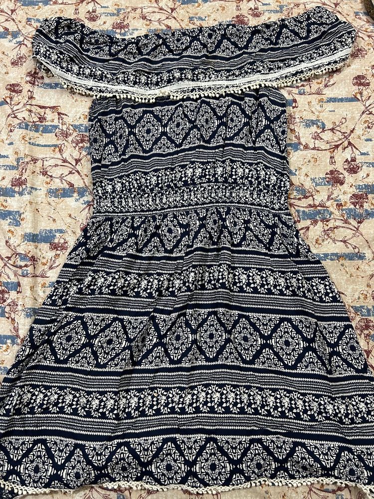 Cotton Off Shoulder Dress