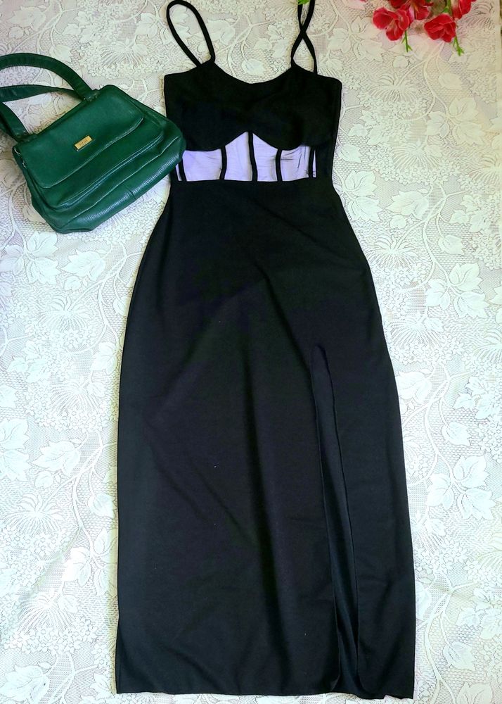🥀bodycon Black Dress. Free Mug