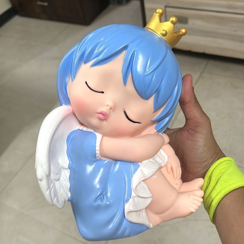 Adorable Sleeping Angel Figurine Money Bank
