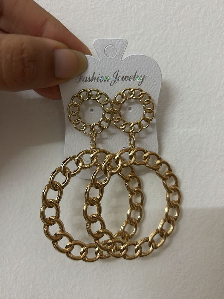 Chain Circle Earrings
