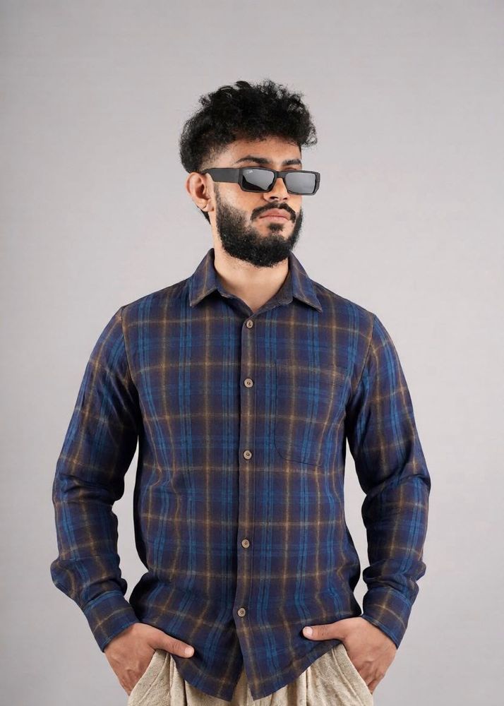 Men&#39;s Plaid Flannel Shirt Slim Fit
