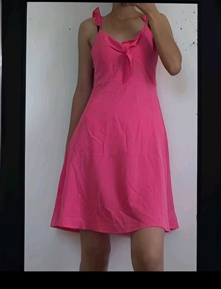 Pink Sundress with Tie Straps
