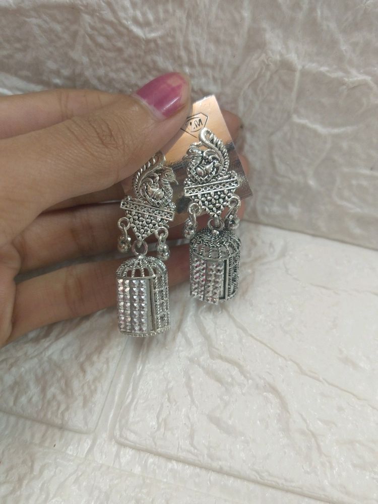 OXIDE SILVER JHUMKA New