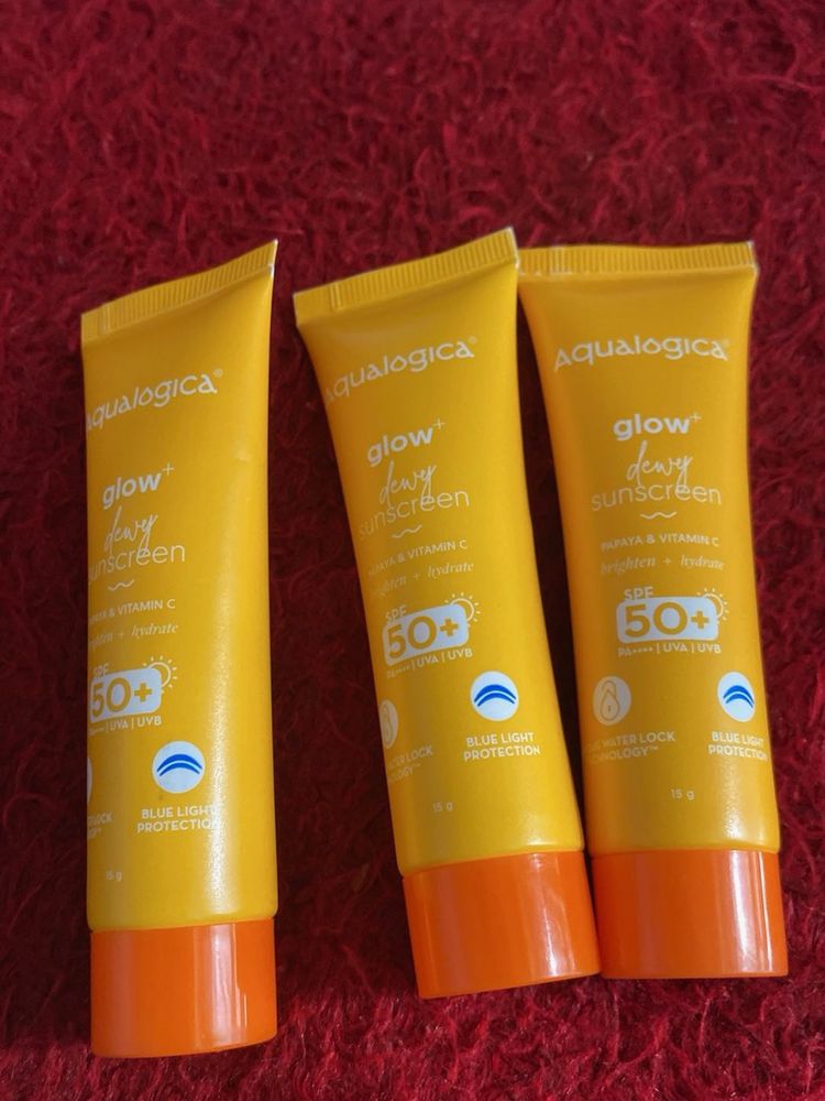 Glow Dewy Sunscreen SPF 50 Pa Aqualogica