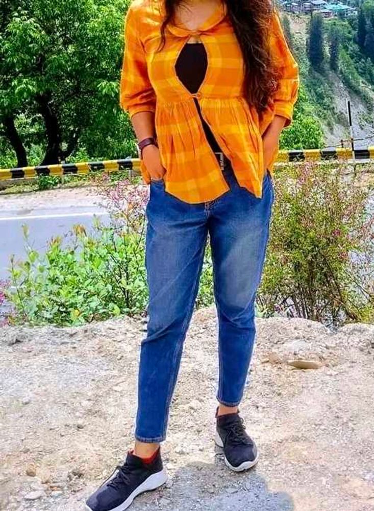 Plaid Drop Waist Tunic