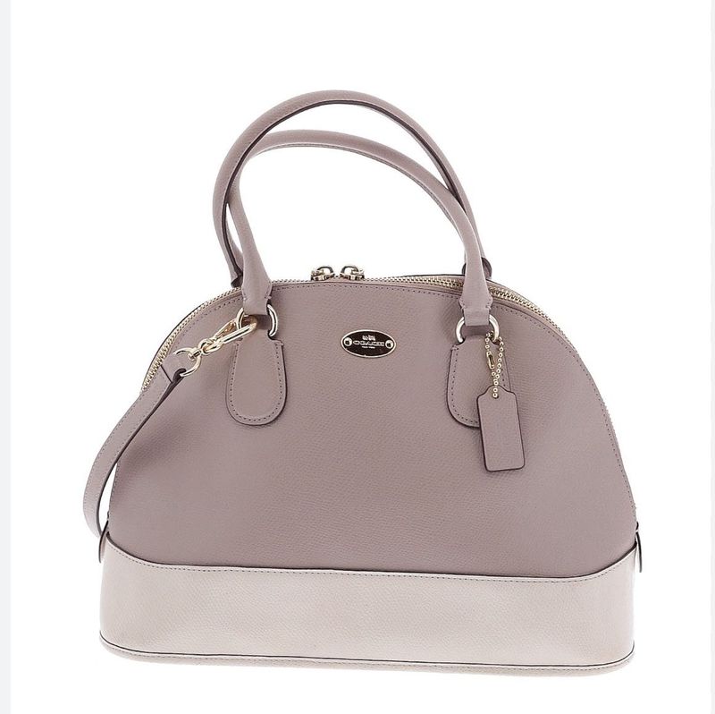 OrignaCoach Dome Satchel - Two-Tone Leather Handba
