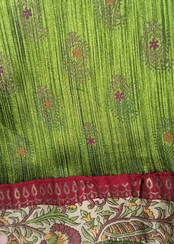 Green Paisley Print Fabric