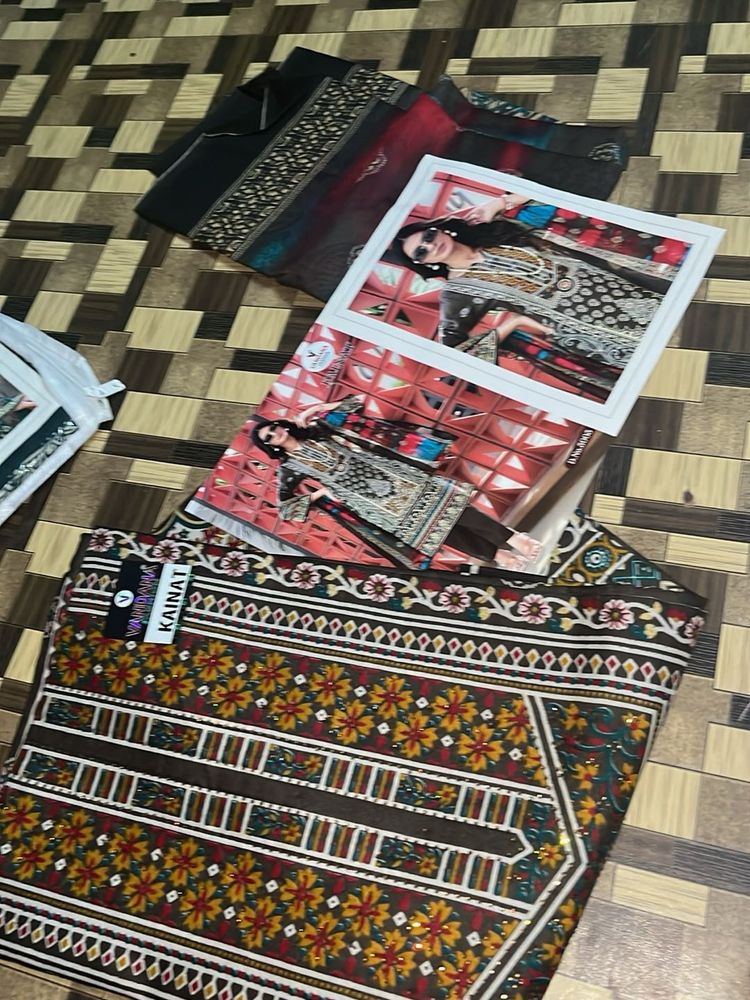 Combo Kainat Unstitched Suit