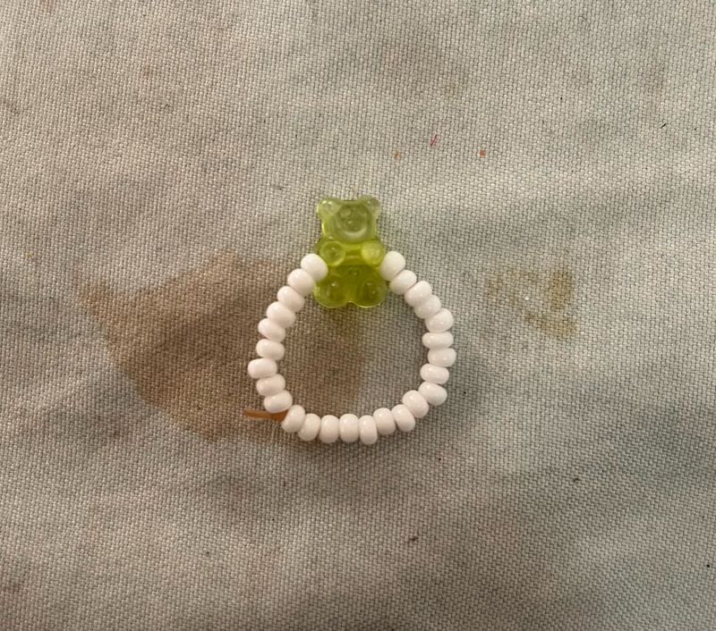 Cute Beaded Gummy bear Ring