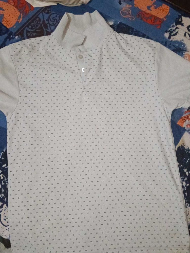 Patterned Polo Shirt