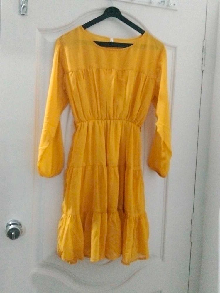 Yellow Tiered Dress