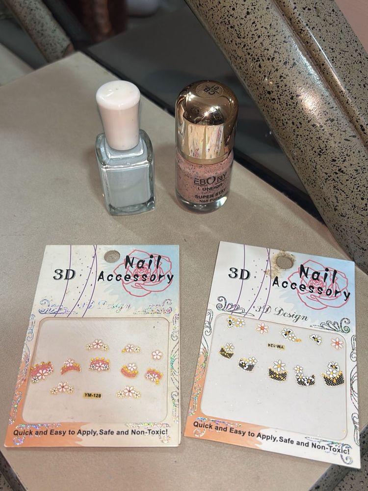 Nail Polish &amp; 3D NailArt Stickers