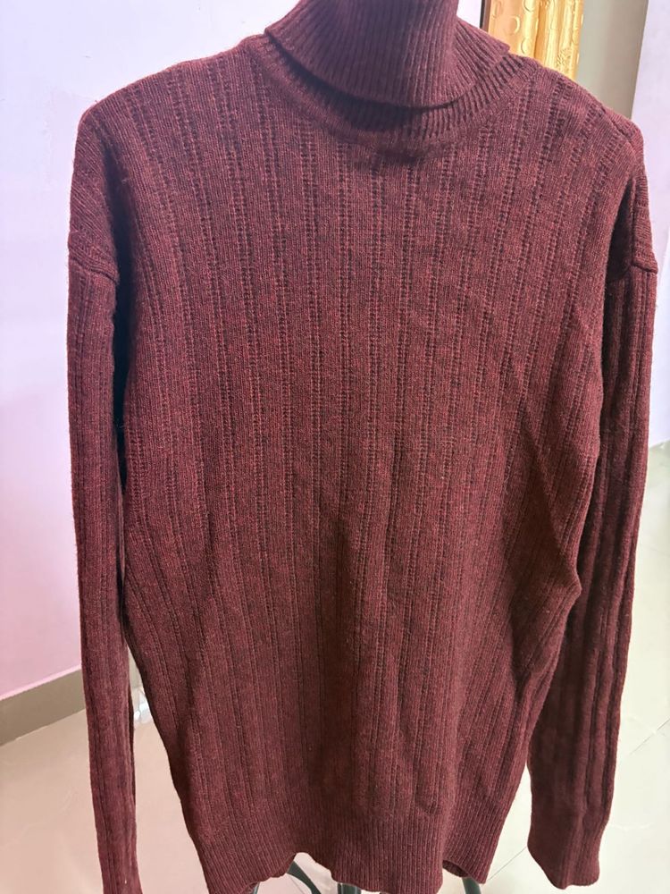 Burgundy Turtleneck Sweater