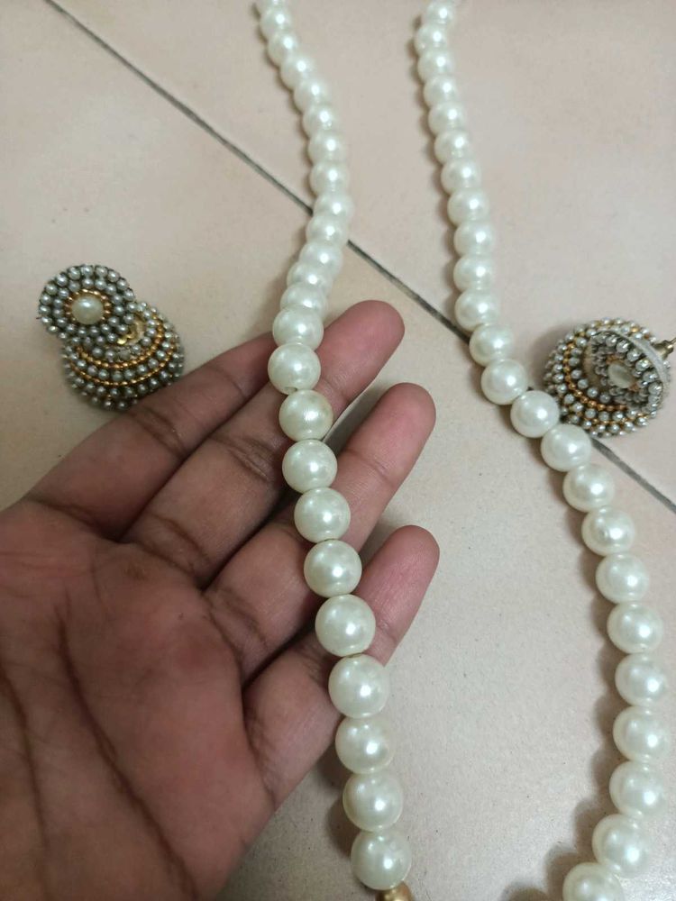 White Thread Jewellery Set 🤍