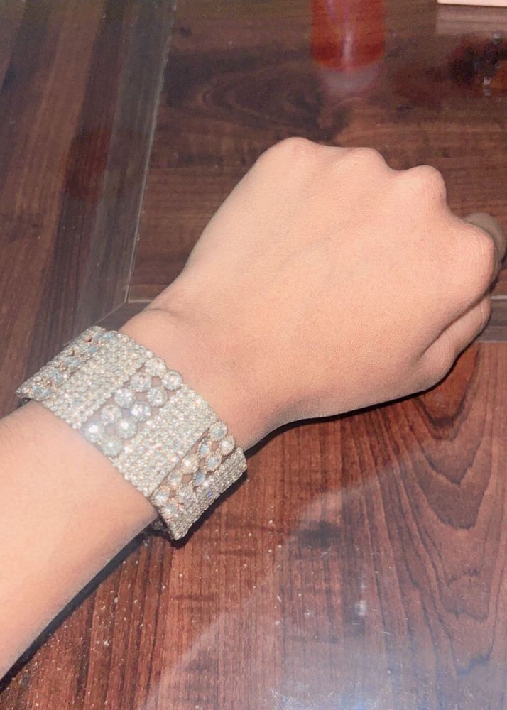 Sparkling Rhinestone Cuff Bracelet