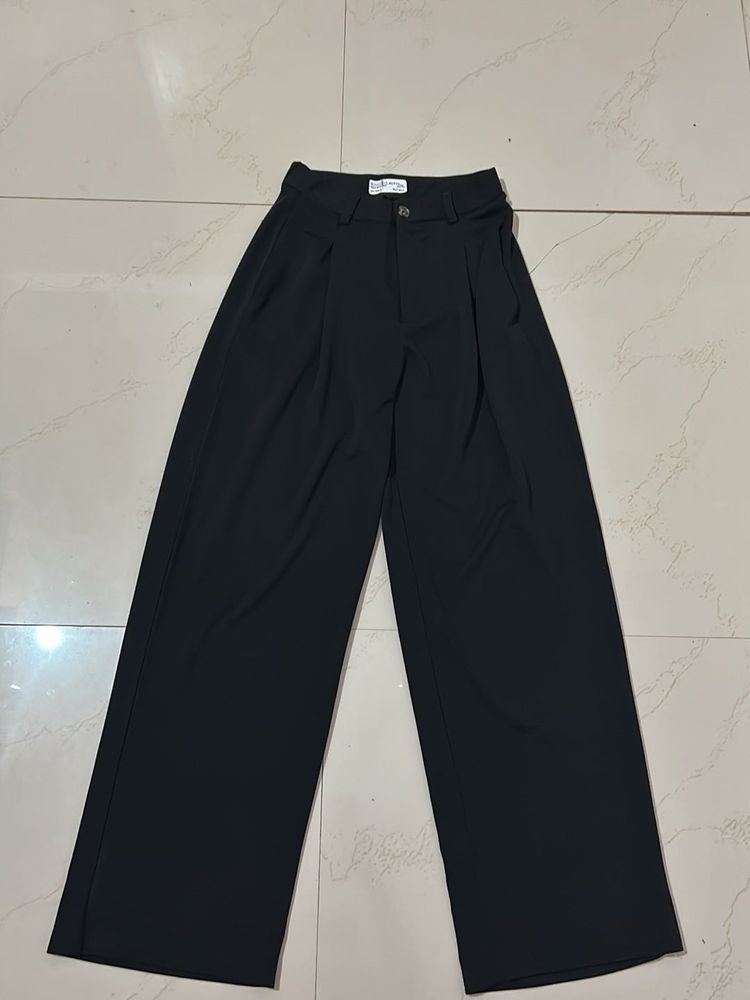 kotty Black Wide Leg Trousers