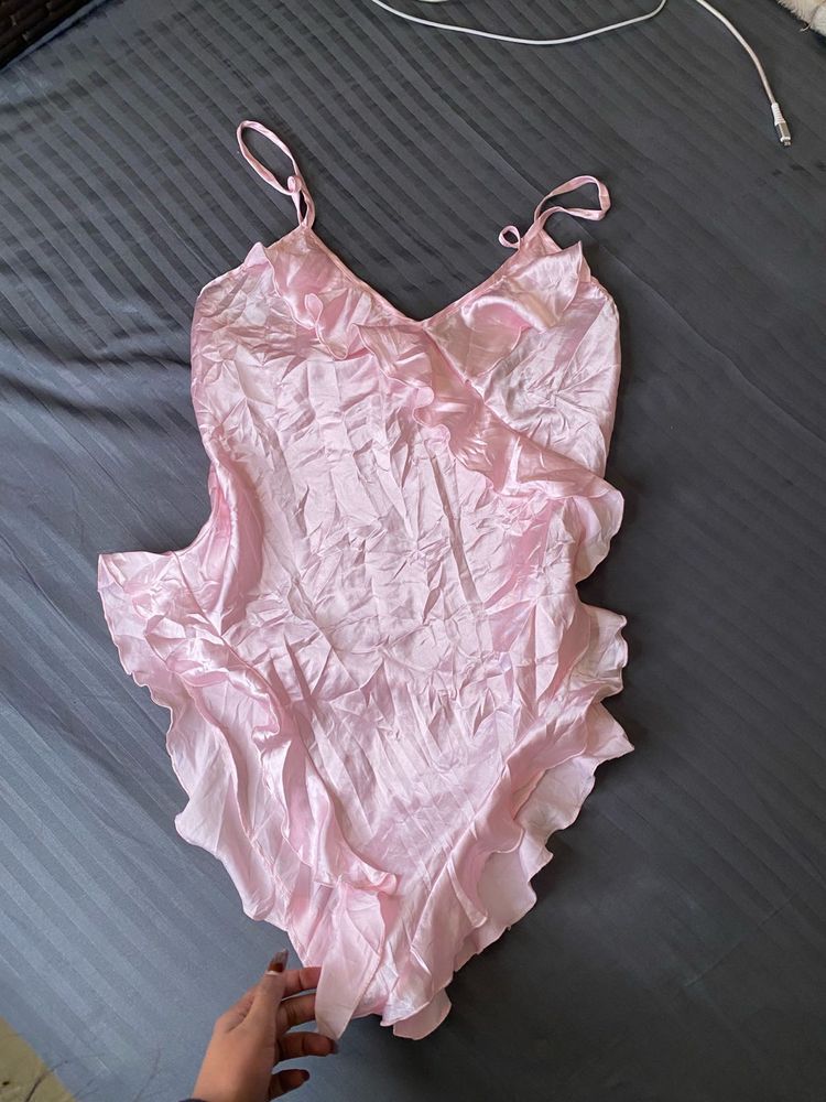 Silky Pink Lingerie Bodysuit