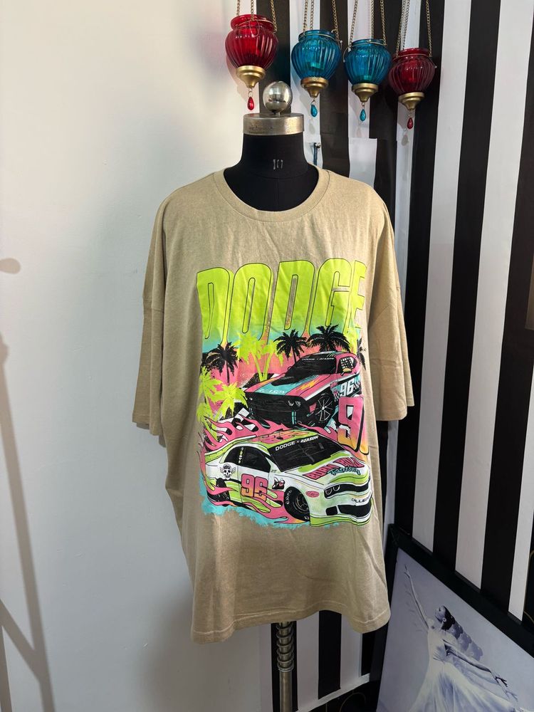 Reason Women Oversized Dropped Shoulder Long Top