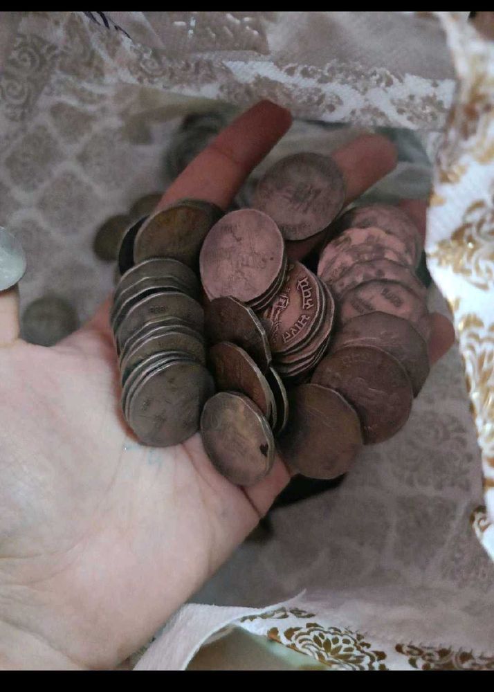 Old Indian Coins 30 Mix 1 And 2rs