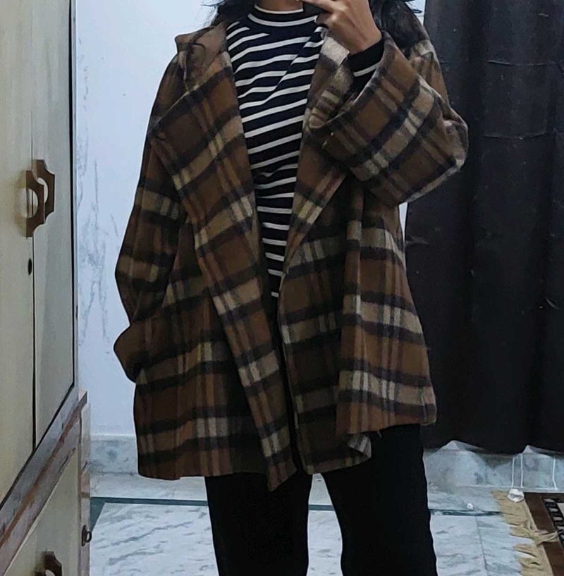 Oversized Jacket With A Hoodie