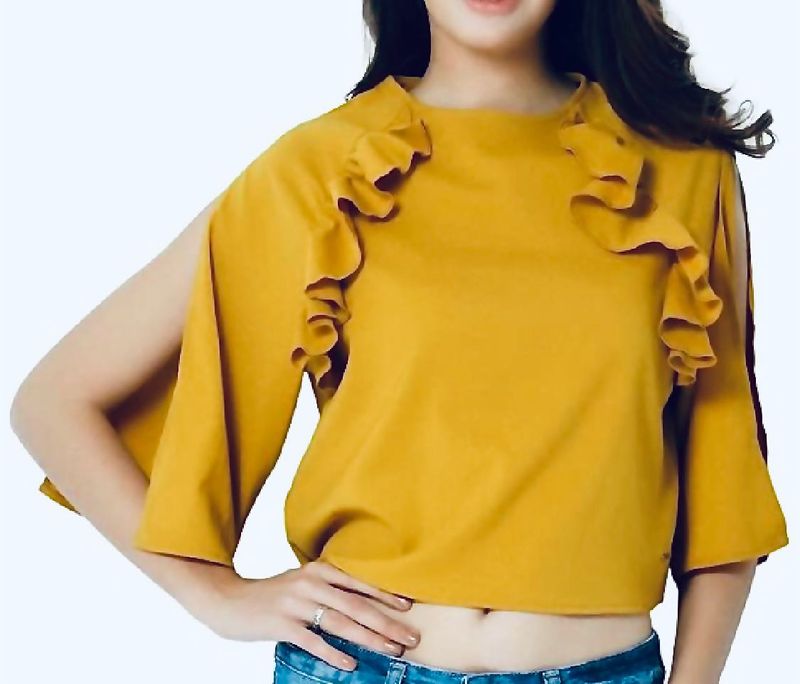 Only Top Mustard Party Wear
