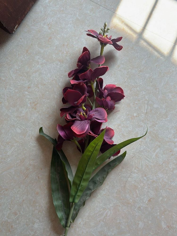 Burgundy Artificial Flower Stem
