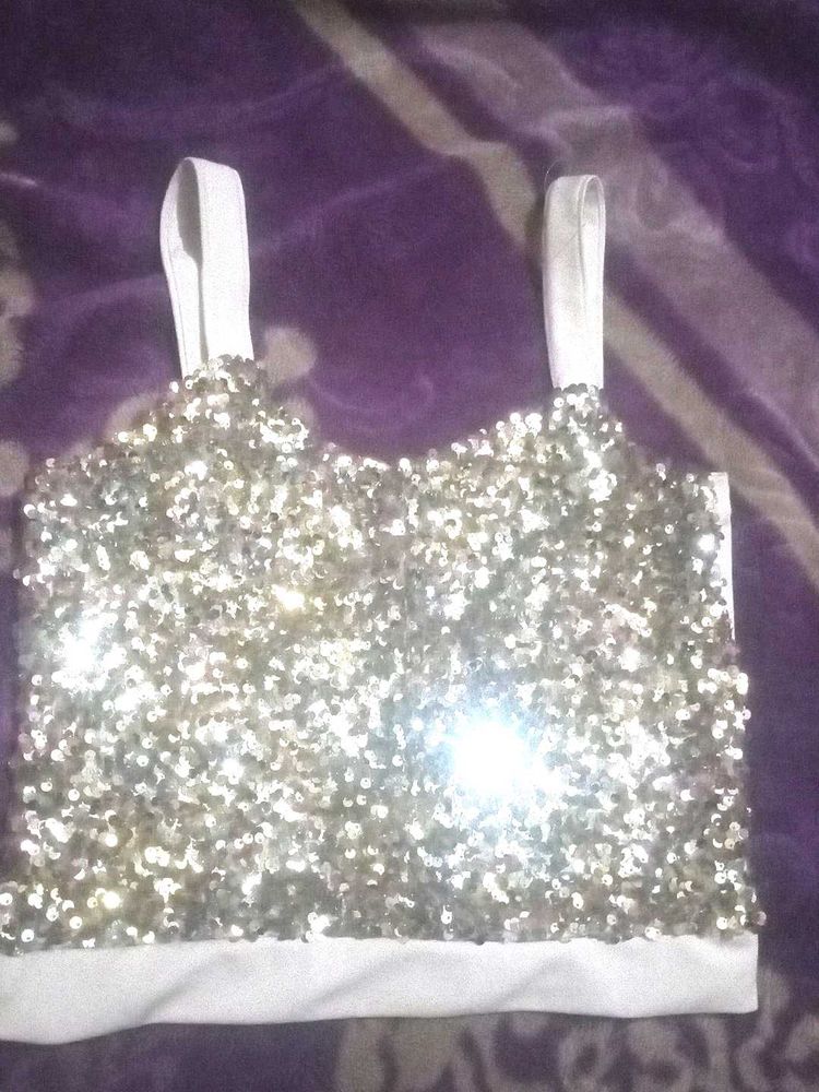 Sparkly Sequin Crop Top