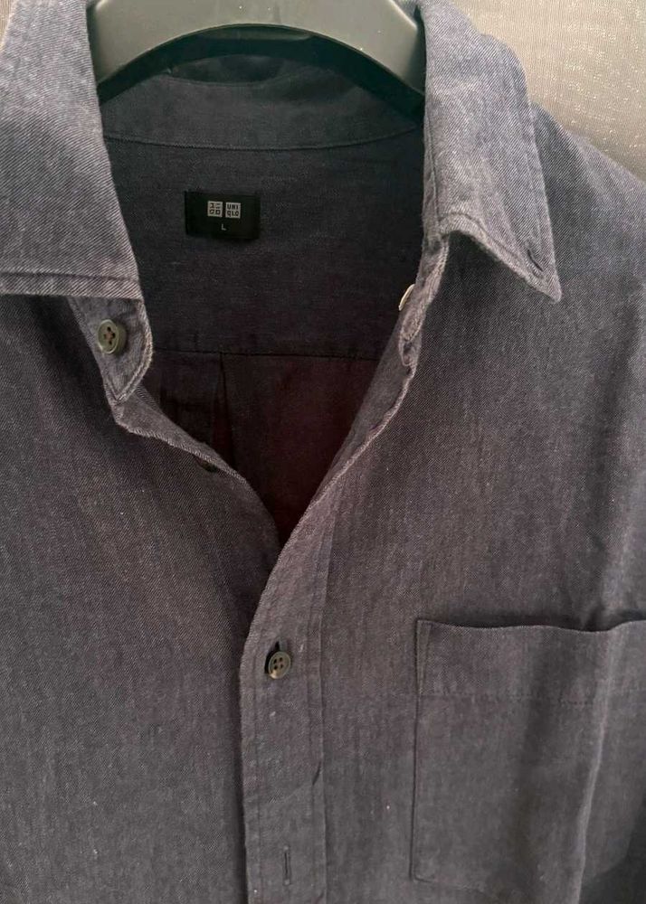Uniqlo Blue Button-Down Shirt