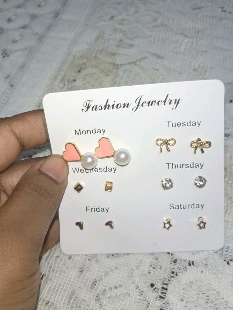 Cute Pinteresty Earring Set - 6 Pairs