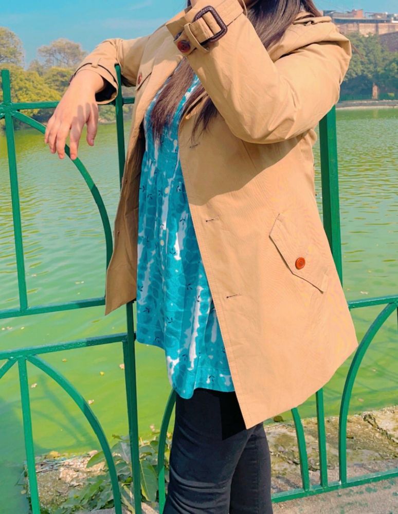 Stylish Tan Trench Coat