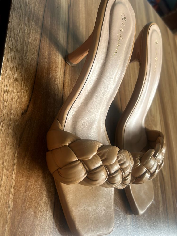 Mast And Harbour Braided Strap kitten heels