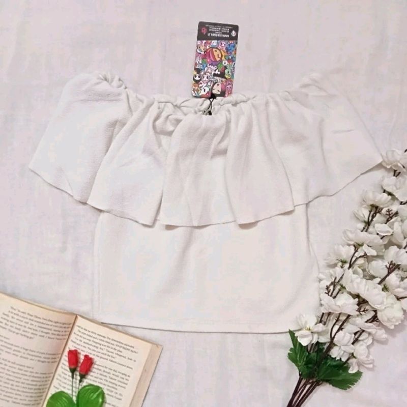 White Off Shoulder Top