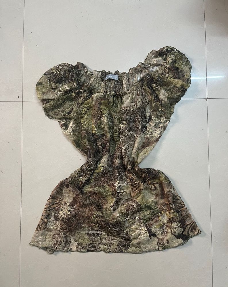 fairy core green mesh top