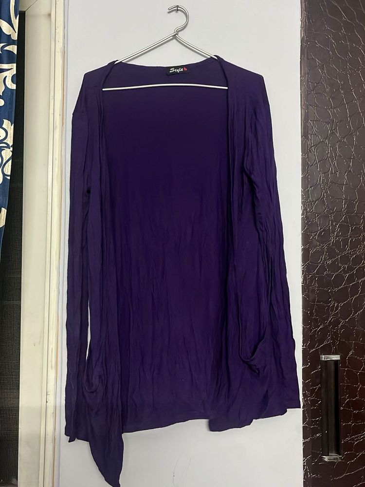 Purple Open Front shrug