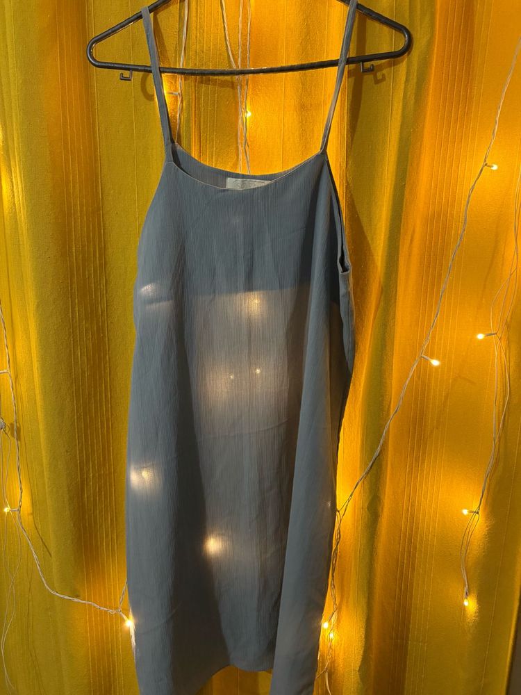 Blue Flowy Tank Dress