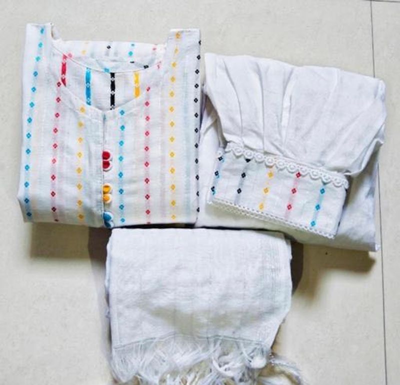 White Kurta Set