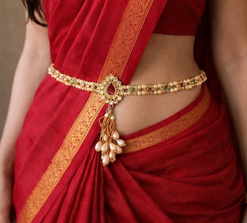 Pearl &amp; Gemstone Waist Chain