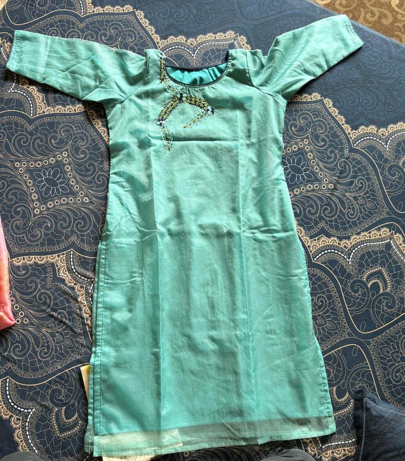 Elegant Green Kurta 3 Piece