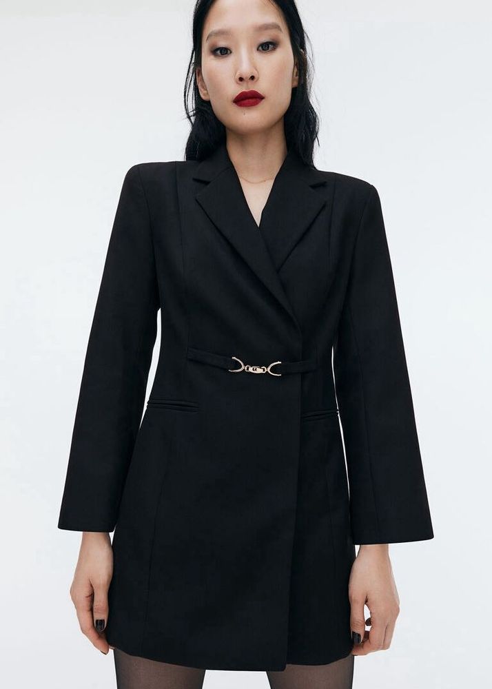 H&amp;m Black Blazer Dress